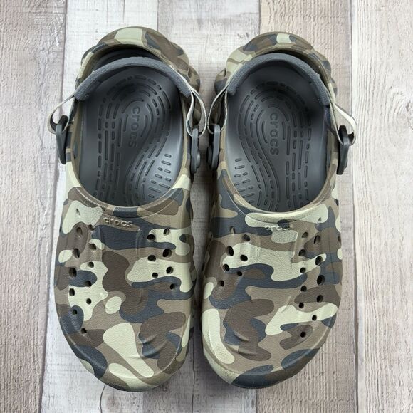 Crocs Echo Camo Redux Big Kids Boys Size 5 Clog Slip-On Shoes Sandal Shoes Green - Picture 4 of 11